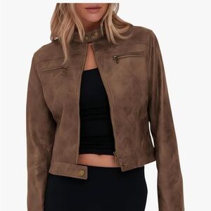 Brown Suede Women's Jacket